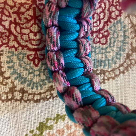 Pink blue Utility para cord gorpcore trail hiking camping survival bracelet - Picture 2 of 5